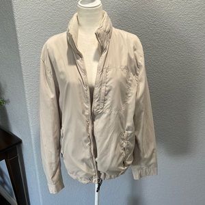 Rare!! MERONA beige Storm Windbreaker SIZE LARGE